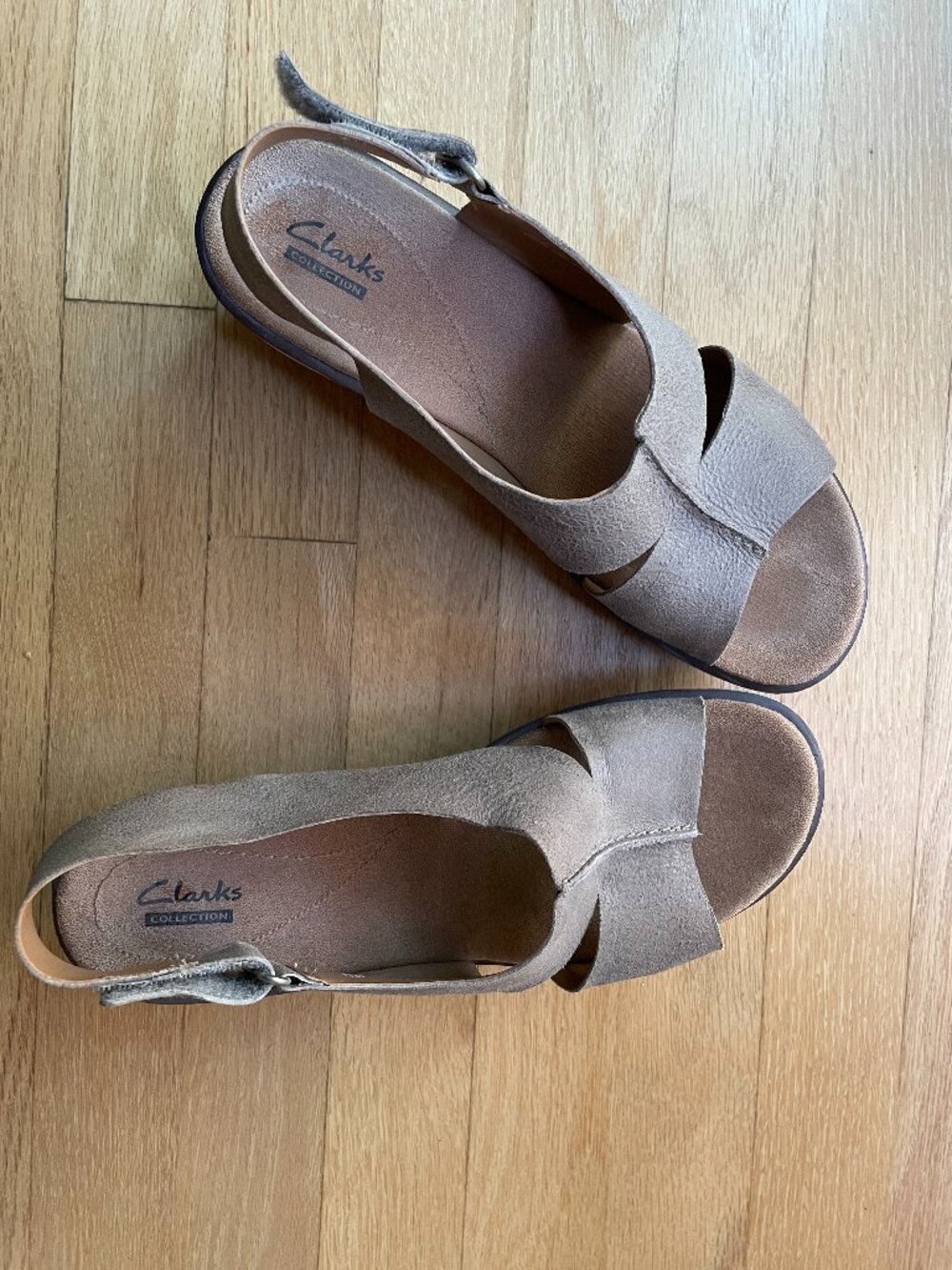 Clark's cork wedge sandal